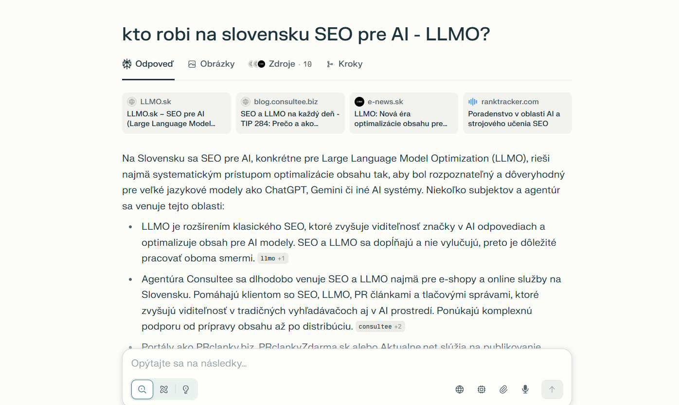 LLMO.sk AI visibility test